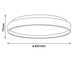 Brilliant Leuchten Brilliant Alson Deckenleuchte LED Braun, Weiß, 1-flammig, Fernbedienung -LED Leuchten Verkäufe 2022 brilliant alson deckenleuchte g99787 75 7