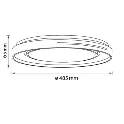 Brilliant Leuchten Brilliant Barty Deckenleuchte LED Chrom, Weiß, 1-flammig, Fernbedienung -LED Leuchten Verkäufe 2022 brilliant barty deckenleuchte g97158 75 7
