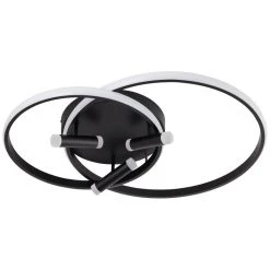 Brilliant Leuchten Brilliant Dalida Deckenleuchte LED Schwarz, 1-flammig, Fernbedienung -LED Leuchten Verkäufe 2022 brilliant dalida deckenleuchte g99580 06 5