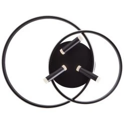 Brilliant Leuchten Brilliant Dalida Deckenleuchte LED Schwarz, 1-flammig, Fernbedienung -LED Leuchten Verkäufe 2022 brilliant dalida deckenleuchte g99580 06 6