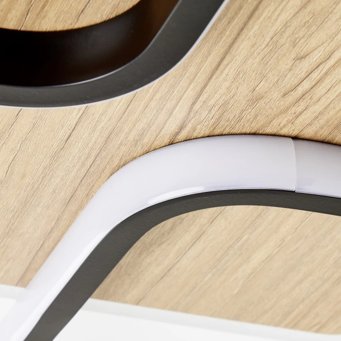 Brilliant Leuchten Brilliant Dennet Deckenleuchte LED Schwarz, Braun, 1-flammig 6 Brilliant Leuchten Brilliant Dennet Deckenleuchte LED Schwarz, Braun, 1-flammig – Bild 6