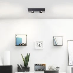 Brilliant Leuchten Brilliant Doro Deckenleuchte LED Schwarz, 2-flammig