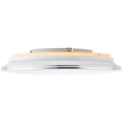 Brilliant Leuchten Brilliant Edna Deckenleuchte LED Chrom, 1-flammig, Fernbedienung, Farbwechsler -LED Leuchten Verkäufe 2022 brilliant edna deckenleuchte g97045 15 13