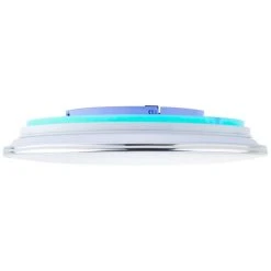 Brilliant Leuchten Brilliant Edna Deckenleuchte LED Chrom, 1-flammig, Fernbedienung, Farbwechsler -LED Leuchten Verkäufe 2022 brilliant edna deckenleuchte g97045 15 14