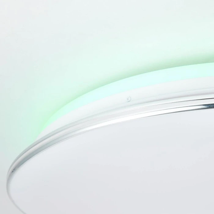 Brilliant Leuchten Brilliant Edna Deckenleuchte LED Chrom, 1-flammig, Fernbedienung, Farbwechsler 5 Brilliant Leuchten Brilliant Edna Deckenleuchte LED Chrom, 1-flammig, Fernbedienung, Farbwechsler – Bild 5