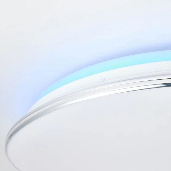 Brilliant Leuchten Brilliant Edna Deckenleuchte LED Chrom, 1-flammig, Fernbedienung, Farbwechsler 7 Brilliant Leuchten Brilliant Edna Deckenleuchte LED Chrom, 1-flammig, Fernbedienung, Farbwechsler – Bild 7