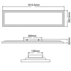 Brilliant Leuchten Brilliant Everest Deckenpanel LED Weiß, 1-flammig, Fernbedienung -LED Leuchten Verkäufe 2022 brilliant everest deckenpanel g99783 05 16