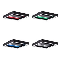 Brilliant Leuchten Brilliant Icarus Deckenleuchte LED Schwarz, 1-flammig, Fernbedienung, Farbwechsler -LED Leuchten Verkäufe 2022 brilliant icarus deckenleuchte g99312 76 12