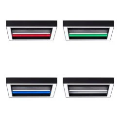 Brilliant Leuchten Brilliant Icarus Deckenleuchte LED Schwarz, 1-flammig, Fernbedienung, Farbwechsler -LED Leuchten Verkäufe 2022 brilliant icarus deckenleuchte g99312 76 14