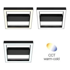 Brilliant Leuchten Brilliant Icarus Deckenleuchte LED Schwarz, 1-flammig, Fernbedienung, Farbwechsler -LED Leuchten Verkäufe 2022 brilliant icarus deckenleuchte g99312 76 2