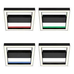 Brilliant Leuchten Brilliant Icarus Deckenleuchte LED Schwarz, 1-flammig, Fernbedienung, Farbwechsler -LED Leuchten Verkäufe 2022 brilliant icarus deckenleuchte g99312 76 3