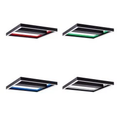 Brilliant Leuchten Brilliant Icarus Deckenleuchte LED Schwarz, 1-flammig, Fernbedienung, Farbwechsler -LED Leuchten Verkäufe 2022 brilliant icarus deckenleuchte g99313 76 12