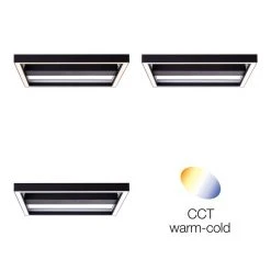 Brilliant Leuchten Brilliant Icarus Deckenleuchte LED Schwarz, 1-flammig, Fernbedienung, Farbwechsler -LED Leuchten Verkäufe 2022 brilliant icarus deckenleuchte g99313 76 13