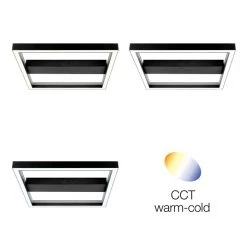 Brilliant Leuchten Brilliant Icarus Deckenleuchte LED Schwarz, 1-flammig, Fernbedienung, Farbwechsler -LED Leuchten Verkäufe 2022 brilliant icarus deckenleuchte g99313 76 2