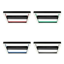 Brilliant Leuchten Brilliant Icarus Deckenleuchte LED Schwarz, 1-flammig, Fernbedienung, Farbwechsler -LED Leuchten Verkäufe 2022 brilliant icarus deckenleuchte g99313 76 3