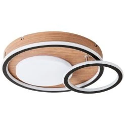 Brilliant Leuchten Brilliant Karney Deckenleuchte LED Schwarz, Braun, 1-flammig -LED Leuchten Verkäufe 2022 brilliant karney deckenleuchte g99749 76 10