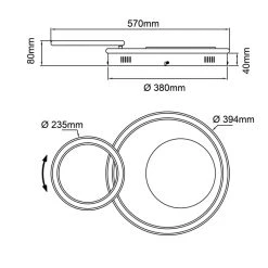 Brilliant Leuchten Brilliant Karney Deckenleuchte LED Schwarz, Braun, 1-flammig -LED Leuchten Verkäufe 2022 brilliant karney deckenleuchte g99749 76 12