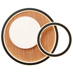 Brilliant Leuchten Brilliant Karney Deckenleuchte LED Schwarz, Braun, 1-flammig -LED Leuchten Verkäufe 2022 brilliant karney deckenleuchte g99749 76 6