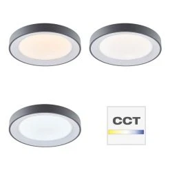 Brilliant Leuchten Brilliant Katia Deckenleuchte LED Grau, 1-flammig, Fernbedienung -LED Leuchten Verkäufe 2022 brilliant katia deckenleuchte hk18926s72 3