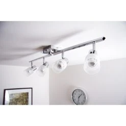 Brilliant Leuchten LED Deckenleuchte Chrom, Weiß, 4-flammig -LED Leuchten Verkäufe 2022 brilliant leuchten led deckenleuchte g32432 77 11