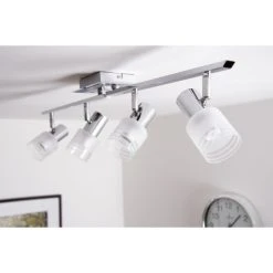 Brilliant Leuchten LED Deckenleuchte Chrom, Weiß, 4-flammig -LED Leuchten Verkäufe 2022 brilliant leuchten led deckenleuchte g32432 77 12