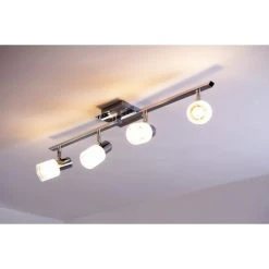 Brilliant Leuchten LED Deckenleuchte Chrom, Weiß, 4-flammig -LED Leuchten Verkäufe 2022 brilliant leuchten led deckenleuchte g32432 77 3