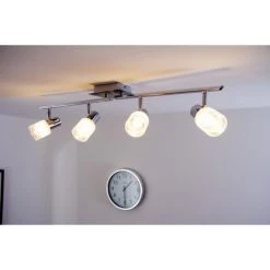 Brilliant Leuchten LED Deckenleuchte Chrom, Weiß, 4-flammig -LED Leuchten Verkäufe 2022 brilliant leuchten led deckenleuchte g32432 77 6