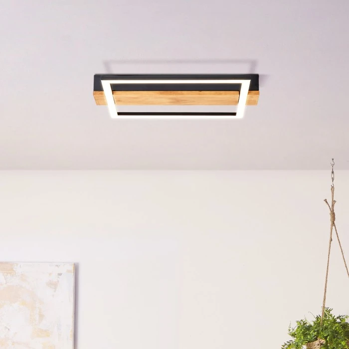 Brilliant Leuchten Brilliant Loneos Deckenleuchte LED Schwarz, Braun, 1-flammig 3 Brilliant Leuchten Brilliant Loneos Deckenleuchte LED Schwarz, Braun, 1-flammig – Bild 3