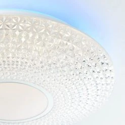 Brilliant Leuchten Brilliant Lucian Deckenleuchte LED Wei&szlig;, 1-flammig, Fernbedienung, Farbwechsler -LED Leuchten Verkäufe 2022 brilliant lucian deckenleuchte g97047 05 6