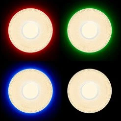 Brilliant Leuchten Brilliant Lucian Deckenleuchte LED Weiß, 1-flammig, Fernbedienung, Farbwechsler -LED Leuchten Verkäufe 2022 brilliant lucian deckenleuchte g97048 05 6