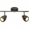 Brilliant Leuchten Brilliant MILANO LED Deckenleuchte Chrom, Schwarz, 2-flammig