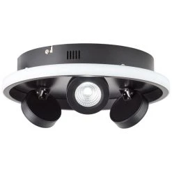 Brilliant Leuchten Brilliant Nebeker Deckenleuchte LED Schwarz, 3-flammig, Fernbedienung -LED Leuchten Verkäufe 2022 brilliant nebeker deckenleuchte g99591 06 7