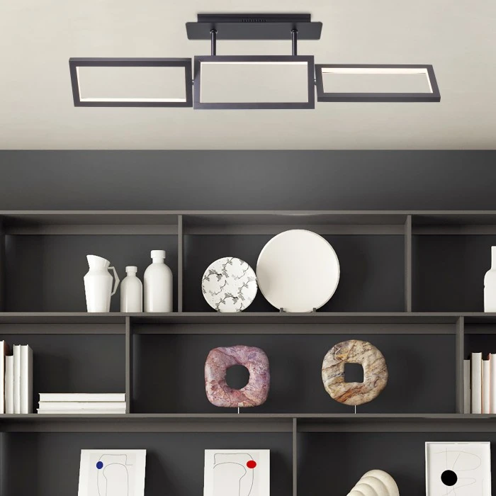 Brilliant Leuchten Brilliant Ranut Deckenleuchte LED Schwarz, 3-flammig 2 Brilliant Leuchten Brilliant Ranut Deckenleuchte LED Schwarz, 3-flammig – Bild 2