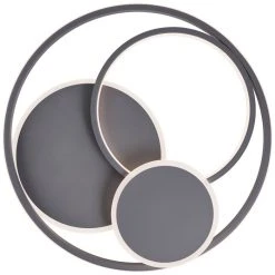 Brilliant Leuchten Brilliant Runda Deckenleuchte LED Grau, 1-flammig -LED Leuchten Verkäufe 2022 brilliant runda deckenleuchte g99371 22 5