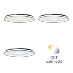 Brilliant Leuchten Brilliant Vegas Deckenleuchte LED Schwarz, Weiß, 1-flammig, Fernbedienung -LED Leuchten Verkäufe 2022 brilliant vegas deckenleuchte g99703 76 3