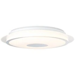 Brilliant Leuchten Brilliant Viktor Deckenleuchte LED Silber, 1-flammig, Fernbedienung, Farbwechsler