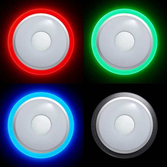 Brilliant Leuchten Brilliant Viktor Deckenleuchte LED Silber, 1-flammig, Fernbedienung, Farbwechsler 24 Brilliant Leuchten Brilliant Viktor Deckenleuchte LED Silber, 1-flammig, Fernbedienung, Farbwechsler – Bild 24