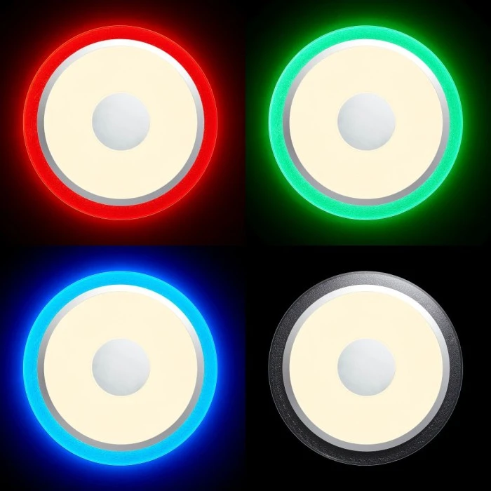 Brilliant Leuchten Brilliant Viktor Deckenleuchte LED Silber, 1-flammig, Fernbedienung, Farbwechsler 25 Brilliant Leuchten Brilliant Viktor Deckenleuchte LED Silber, 1-flammig, Fernbedienung, Farbwechsler – Bild 25