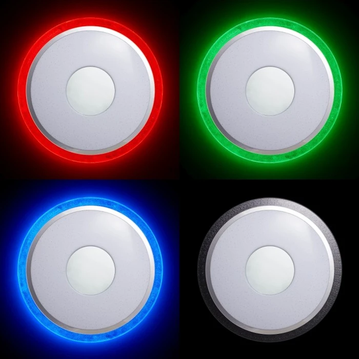 Brilliant Leuchten Brilliant Viktor Deckenleuchte LED Silber, Weiß, 1-flammig, Fernbedienung, Farbwechsler 9 Brilliant Leuchten Brilliant Viktor Deckenleuchte LED Silber, Weiß, 1-flammig, Fernbedienung, Farbwechsler – Bild 9