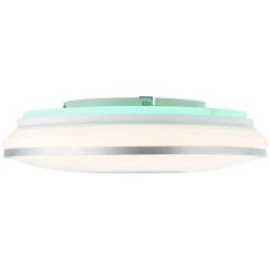 Brilliant Leuchten Brilliant Visitation Deckenleuchte LED Silber, 1-flammig, Fernbedienung, Farbwechsler -LED Leuchten Verkäufe 2022 brilliant visitation deckenleuchte g97043 58 10