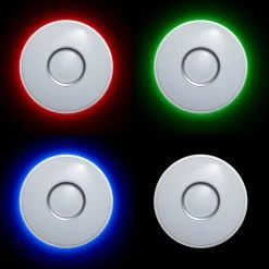 Brilliant Leuchten Brilliant Visitation Deckenleuchte LED Silber, 1-flammig, Fernbedienung, Farbwechsler -LED Leuchten Verkäufe 2022 brilliant visitation deckenleuchte g97043 58 25