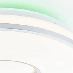 Brilliant Leuchten Brilliant Visitation Deckenleuchte LED Silber, 1-flammig, Fernbedienung, Farbwechsler -LED Leuchten Verkäufe 2022 brilliant visitation deckenleuchte g97043 58 4