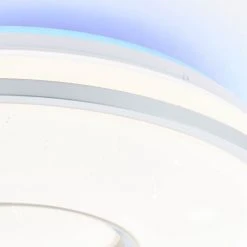 Brilliant Leuchten Brilliant Visitation Deckenleuchte LED Silber, 1-flammig, Fernbedienung, Farbwechsler -LED Leuchten Verkäufe 2022 brilliant visitation deckenleuchte g97043 58 6