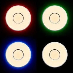 Brilliant Leuchten Brilliant Visitation Deckenleuchte LED Silber, Weiß, 1-flammig, Fernbedienung, Farbwechsler -LED Leuchten Verkäufe 2022 brilliant visitation deckenleuchte g97044 58 6