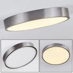 Hofstein Broglen Deckenleuchte LED Nickel-Matt, 1-flammig