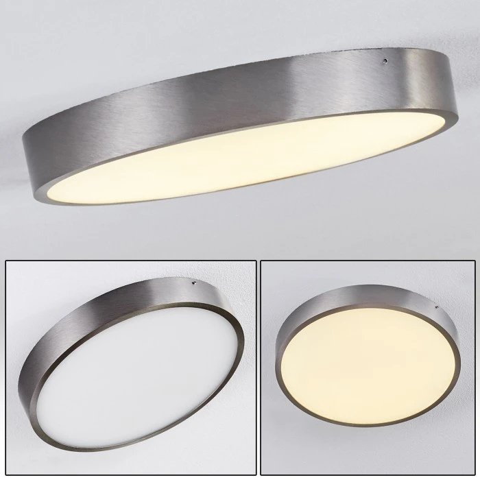 Hofstein Broglen Deckenleuchte LED Nickel-Matt, 1-flammig 1 Hofstein Broglen Deckenleuchte LED Nickel-Matt, 1-flammig