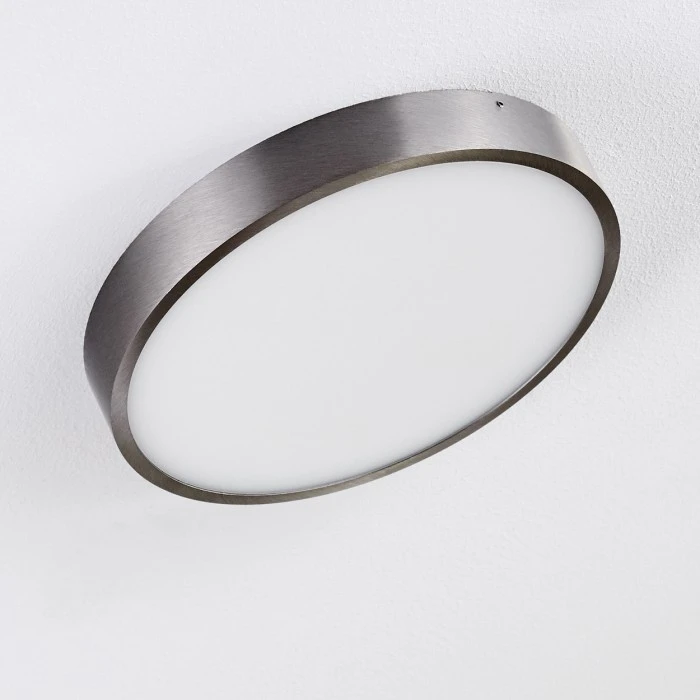 Hofstein Broglen Deckenleuchte LED Nickel-Matt, 1-flammig 4 Hofstein Broglen Deckenleuchte LED Nickel-Matt, 1-flammig – Bild 4