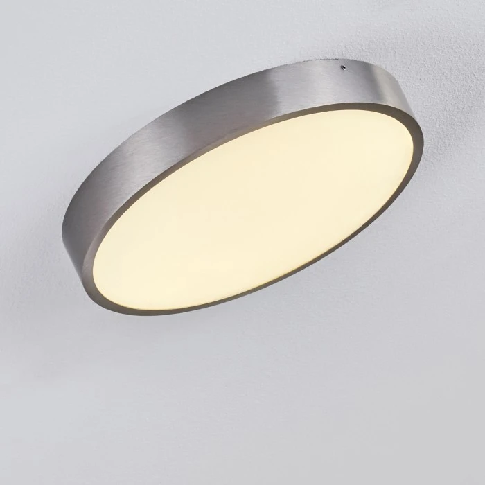 Hofstein Broglen Deckenleuchte LED Nickel-Matt, 1-flammig 5 Hofstein Broglen Deckenleuchte LED Nickel-Matt, 1-flammig – Bild 5