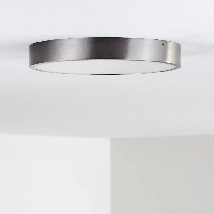 Hofstein Broglen Deckenleuchte LED Nickel-Matt, 1-flammig 6 Hofstein Broglen Deckenleuchte LED Nickel-Matt, 1-flammig – Bild 6