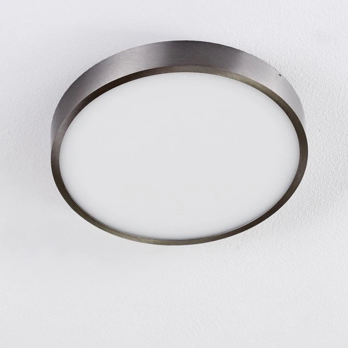 Hofstein Broglen Deckenleuchte LED Nickel-Matt, 1-flammig 9 Hofstein Broglen Deckenleuchte LED Nickel-Matt, 1-flammig – Bild 9